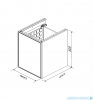 Oristo Lagom szafka niska z koszem 40x50x45cm Mokka Mat OR53-SN1S-40-21